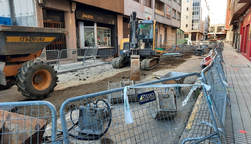 Obras na ra Ourense