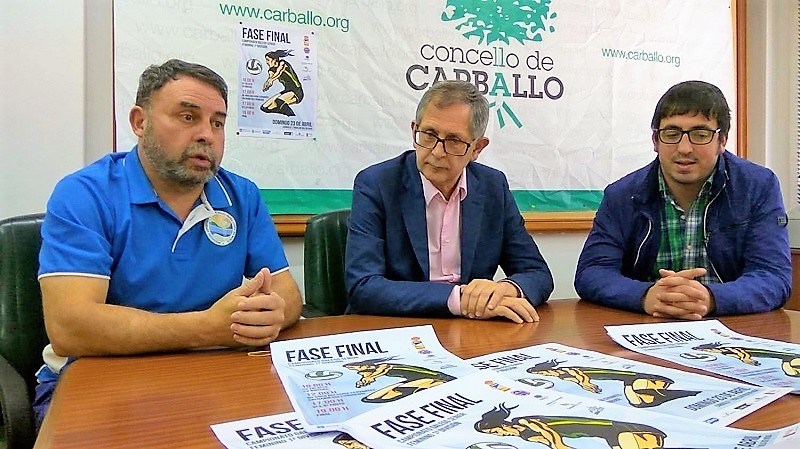 Rosalino Mario, Evencio Ferrero e Marcos Trigo, na presentacin