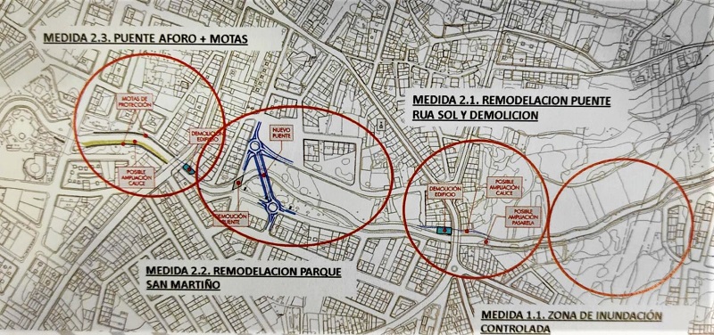 Zonas de actuacin do plan de xestin do risco de inundacin