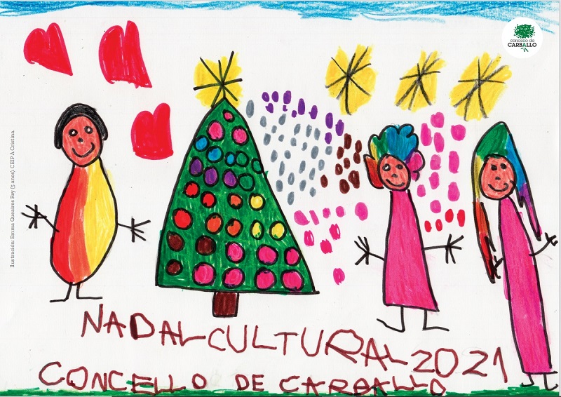 Cartel gaador do concurso escolar de Nadal