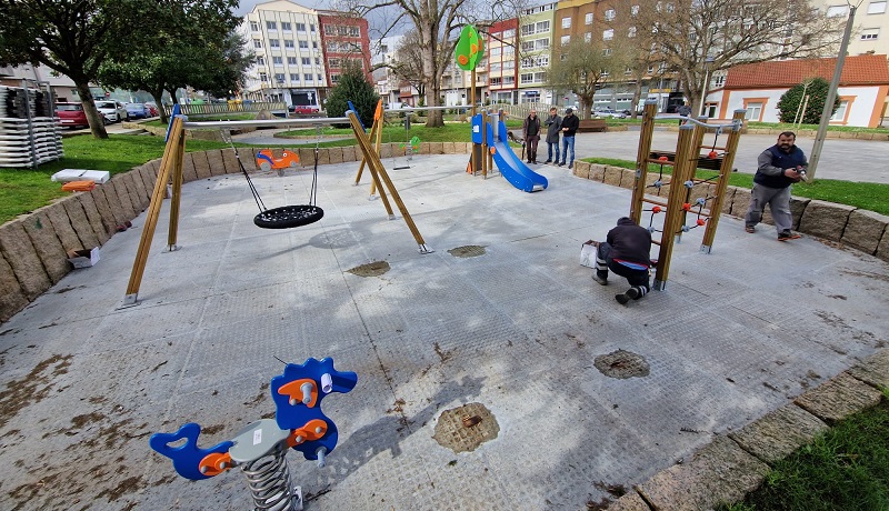 Obras do parque infantil da Milagrosa