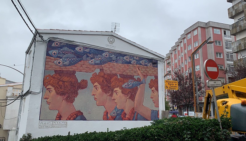 Mural realizado durante a Placemaking Week Europe